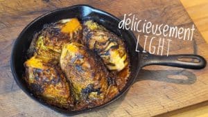 choux vert grille aux epices - Bretagne, France